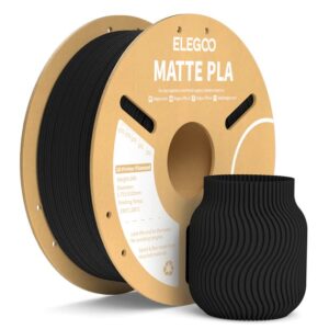 Filamento de Impressão 3D PLA MATTE 1,75mm 1Kg (Preto) - ELEGOO