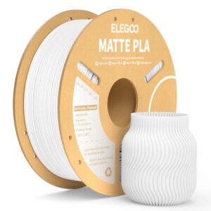 Filamento de Impressão 3D PLA MATTE 1,75mm 1Kg (Branco) - ELEGOO
