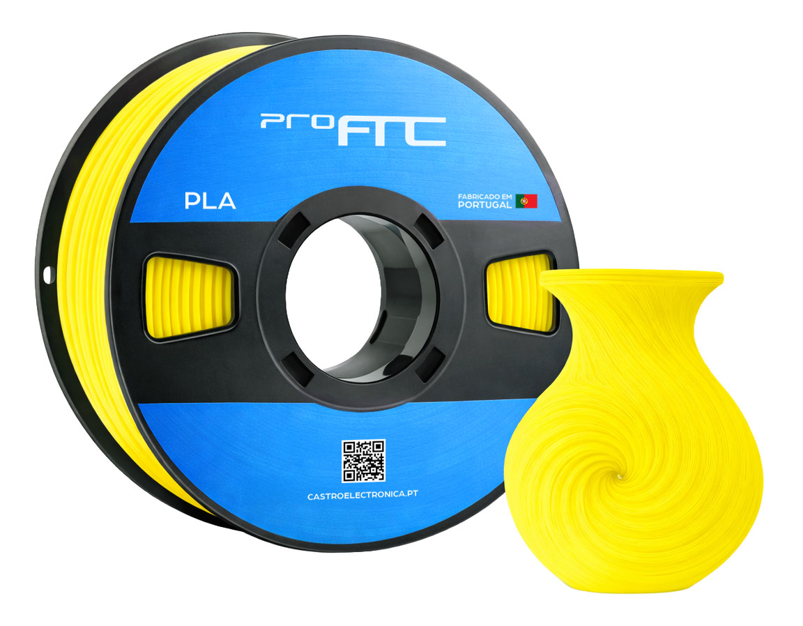 Filamento de Impressão 3D PLA 1,75mm 1Kg (Amarelo Lego) - ProFTC