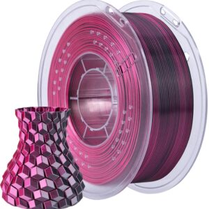 Filamento de Impressão 3D PLA SILK 1,75mm 1Kg (Preto/Vermelho) - ELEGOO