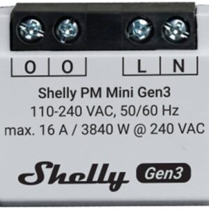 Mini M?dulo Wi-Fi Monitoriza??o de Consumo Energia 110/240V AC 16A - Shelly PM Mini Gen3
