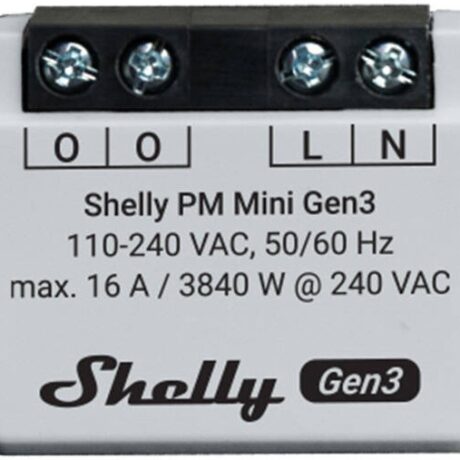 Mini Módulo Wi-Fi Monitorização de Consumo Energia 110/240V AC 16A - Shelly PM Mini Gen3