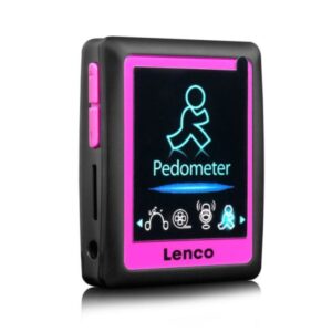 Pedómetro + MP3 PODO 152 4GB 1,8 (Rosa) - LENCO