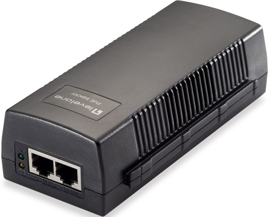 Injector Corrente PoE Fast Ethernet 15,4W POI-2012 - LEVEL ONE