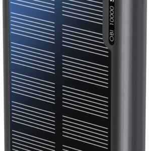 Powerbank Solar OBI-SOLAR 10000mAh (Preto) - BOOMPODS