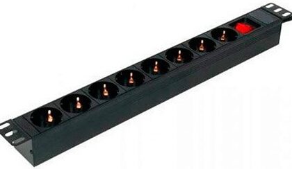 Extensão p/ Rack 8 Tomadas c/ Interruptor 1U - PHASAK