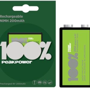 Pilha Recarreg?vel Ni-Mh 9V 200mAh - PEAK POWER