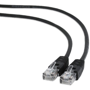 Cabo de Rede RJ45 UTP CAT 6 Preto (1 metro) - GEMBIRD