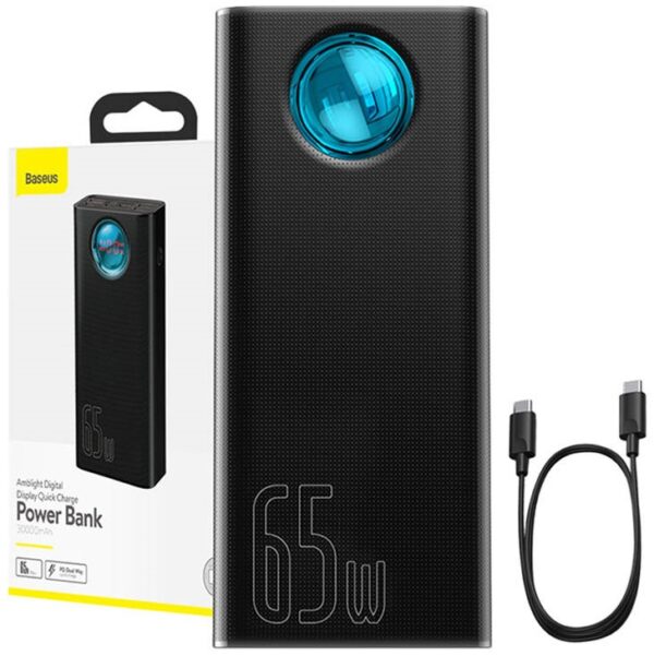 PowerBank Amblight 30000mAh 65W (Preto) - BASEUS