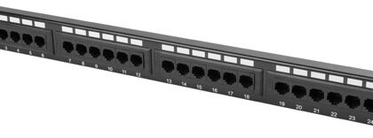 Painel de Conexões 19 1U Cat6 (Preto) - LANBERG