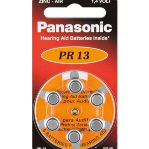 Pack 6x Pilhas p/ Aparelhos Auditivos - PR13/PR48/AZA13 - PANASONIC