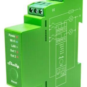 M?dulo Controlador Dimmer Inteligente p/ Calha DIN 2 Canais 2x200W - Shelly Pro Dimmer 2PM