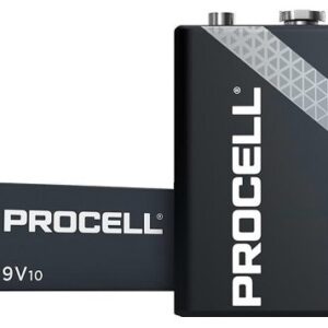 Emb. 10x Pilhas Industriais Alcalinas 9V 6LR61 - PROCELL by DURACELL PC1604