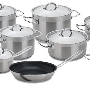 Conjunto de Cozinha Profissional Tejo em A?o Inoxid?vel (9 Pe?as) - SILAMPOS