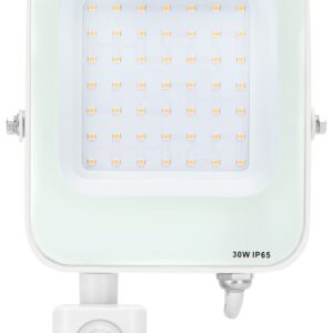 Projector LED Slim IP65 220V Branco 4000K 30W 2700Lm c/ Sensor (Branco)
