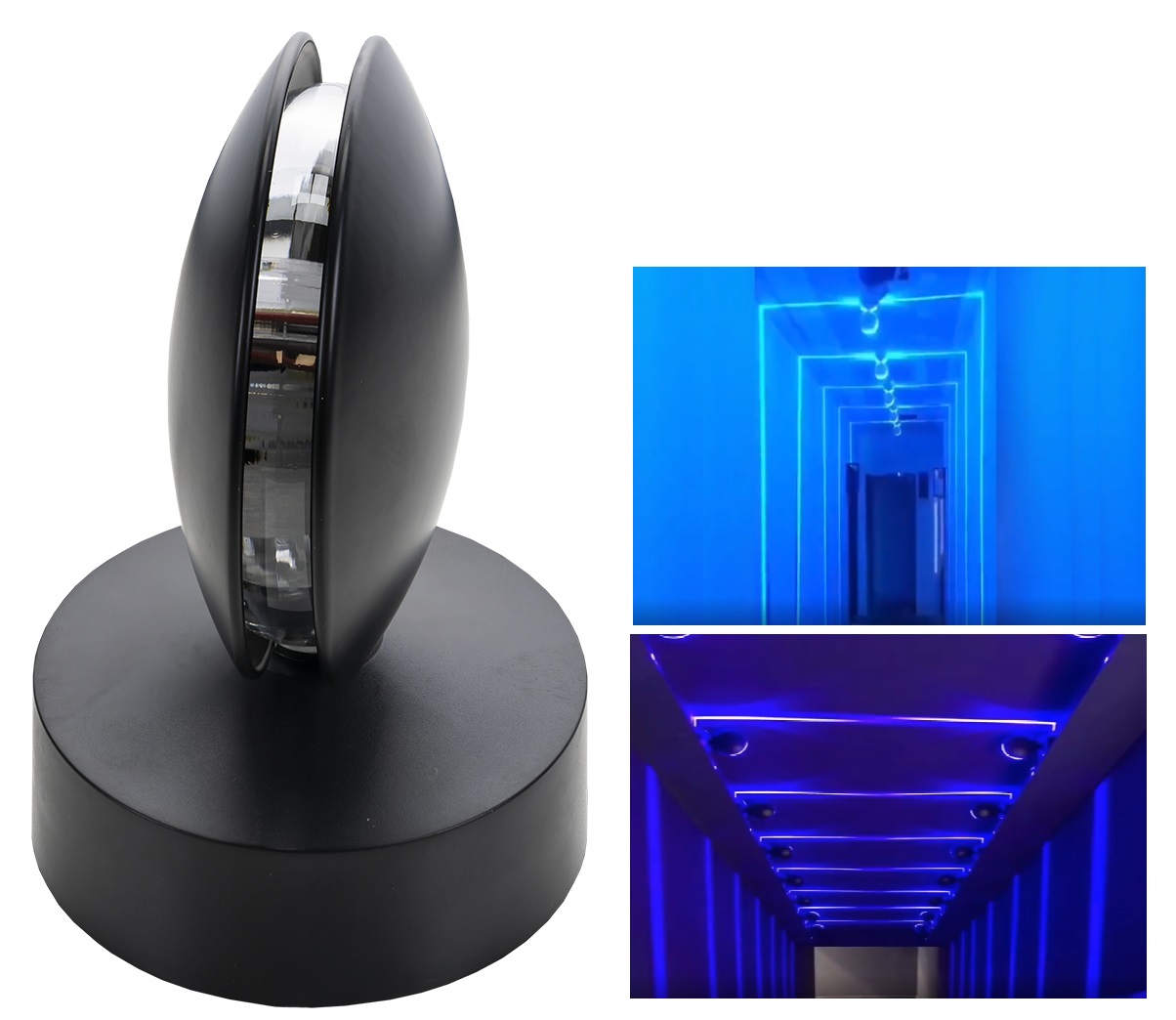 Projector LED Linha de Luz 9W Azul 960Lm - Preto