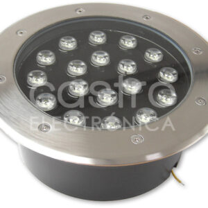 Projector LED p/ Encastrar IP65 220V AC 18W Branco F. 6000K 1800Lm