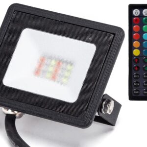 Projector LED RGB IP65 220VAC 10W c/ Comando