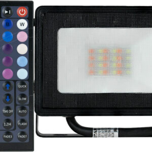 Projector LED RGB IP65 220VAC 20W com Comando
