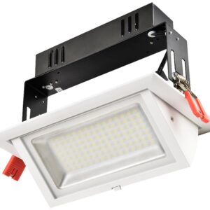Projector LED Rectangular p/ Encastrar (Tecto/Muro) 220V 30W Branco Q. 3000K