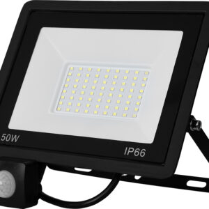 Projector LED IP66 220V Branco F. 6000K 50W 4000Lm c/ Sensor