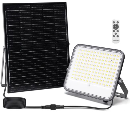 Kit Projector LED 200W CCT 3000/4000/6000K c/ Sensor + Painel Solar (IP66)