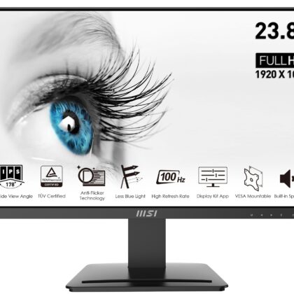 Monitor Pro IPS 23.8 MP243X Full HD (Preto) - MSI