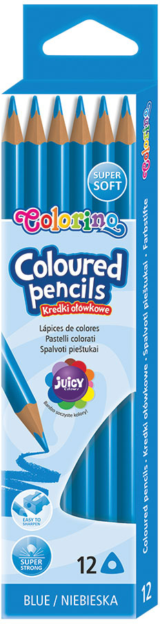 Pack 12 Lápis Cor Colorino Azul - COLORINO