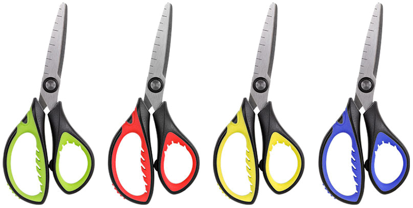 Blister Tesoura Pega Borracha 13.8 cm 4 Sort. - COLORINO