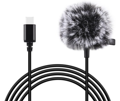 Microfone de Lapela Condensador USB-C (1,5 mts) - PULUZ