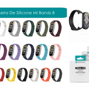 Bracelete Silicone Para Mi Bands 8 - Verde Espinho