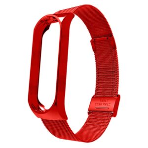 Correia Met?lica Milanesa p/ Pulseira Mi Band 5 e Mi Band 6 (Vermelho) - XIAOMI