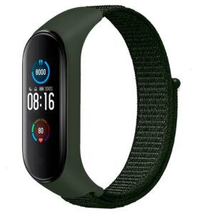 Pulseira Nylon p/ XIaomi Mi Band 5 e Mi Band 6 (Verde)