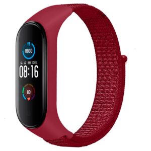 Pulseira Nylon p/ Mi Band 5 e Mi Band 6 (Vermelho) - XIAOMI