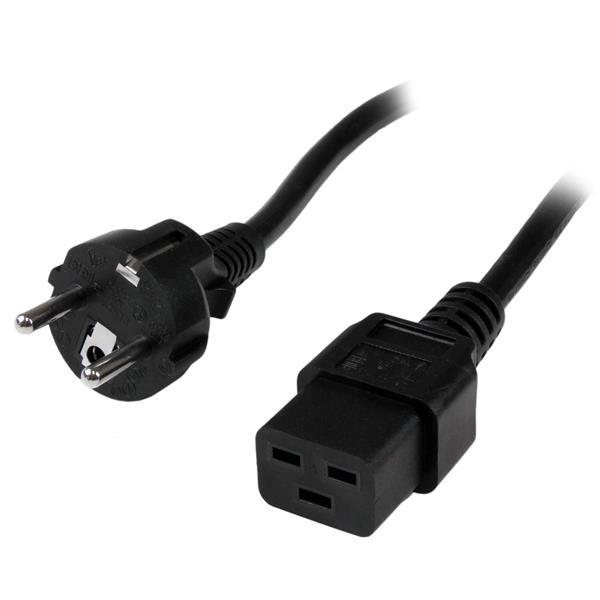 Cabo de Alimentação CEE7/ - C19 Preto (2 mts) - STARTECH