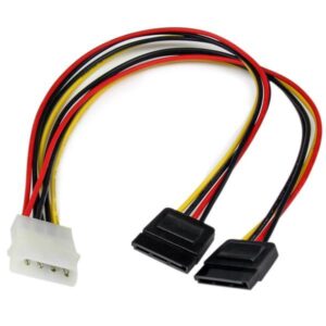 Cabo de Alimenta??o Molex Macho - 2xSATA Macho (30 cm) - STARTECH
