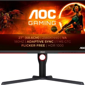 Monitor 27 G3 Q27G3XMN/BK 2K Ultra HD LED (Preto) - AOC