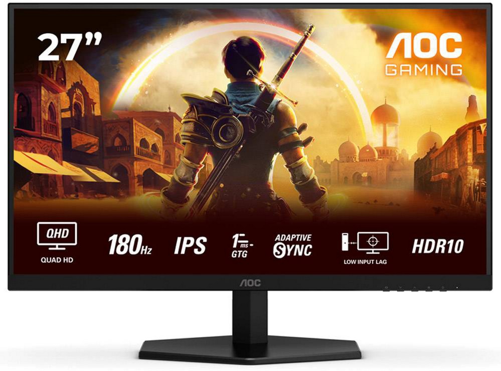 Monitor Q27G42XE IPS W-LED 27 QHD 16:9 180Hz VESA Adaptive Sync / G-SYNC Compatible - AOC