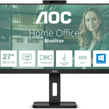 Monitor IPS LED 27 Q27P3QW Quad HD (Preto) - AOC