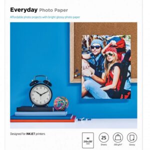 Papel Fotográfico Brilhante A4 (25 Folhas) - HP