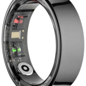 SmartRing R09 Tamanho 8 c/ Caixa Carregamento (Preto) - COLMI