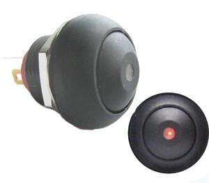 Pulsador c/ Led Vermelho 1P SPST OFF-(ON) - VELLEMAN