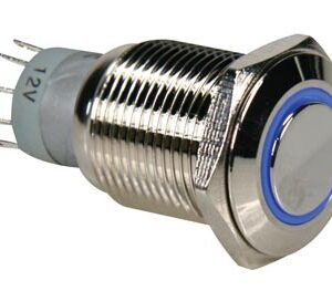 Interruptor Pulsador Met?lico SPDT 1NO 1NC - Luz Azul