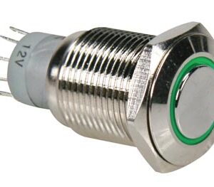 Interruptor Pulsador Met?lico SPDT 1NO 1NC - Luz Verde