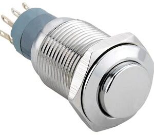 Interruptor Pulsador Metálico Alto SPDT 1NO 1NC