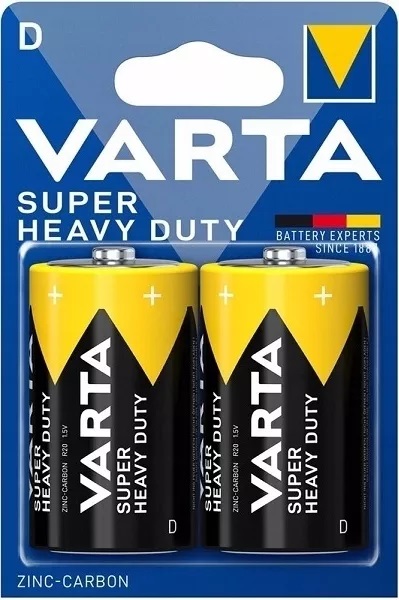 Pack 2x Pilhas D / R20 1,5V - VARTA SUPERLIFE (2020)