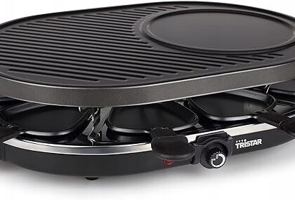 Raclette / Grelhador 43x30cm 1200W (Preto) - TRISTAR