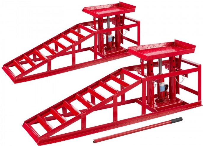 Pack 2x Rampas de Elevação Hidráulica p/ Automóveis até 2000Kg