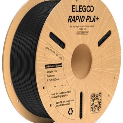 Filamento de Impressão 3D RAPID PLA+ 1,75mm 1Kg (Preto) - ELEGOO