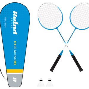 Conjunto de Badminton 5 Peças (Azul/Branco) - REBEL ACTIVE